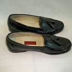 Cole Haan 03506 Black Leather Pinch Tassel Loafers Shoes Mens Size 13B EUC