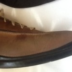 COLE HAAN COUNTRY 10.5 Tan leather NIKE AIR oxford shoe
