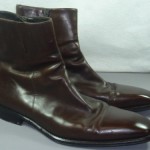 Mens Hugo Boss Brown Leather Zipper Ankle Boots 10.5 D Shearling Lined UK9.5