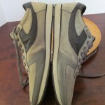 Mens sz 9.5 M gray leather Diesel 978 athletic sneakers tennis shoes