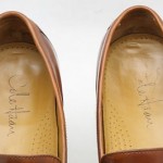 Mens shoes COLE HAAN tan burnished leather slip on loafers sz 11 M