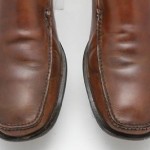 Mens shoes COLE HAAN tan burnished leather slip on loafers sz 11 M