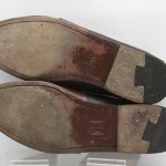 Mens shoes COLE HAAN black brown braided leather slip on tassel loafers sz 9.5 D