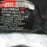 Diesel Laylo Black Leather Shoes Loafers USA Mens 12 Eur 45