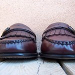 Mens Dress Shoe Cole Haan Size 10D Burgundy Leather Casual Slip On Buckle Loafer