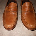Cole Haan Mens Tan Leather Penny Loafers Size 10 M