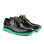 Mens Cole Haan  LunarGrand Long Wingtip Foliage/Deco Green
