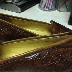 Men’s Bragano by Cole Haan Brown Crocodile Loafers – Genuine