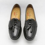 Mens shoes COLE HAAN Nike AIR black leather slip on tassel loafers sz 7 M