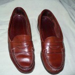 u COLE HAAN BROWN LEATHER PENNY LOAFERS MENS 8.5 M