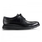 Mens Cole Haan  LunarGrand Long Wingtip Black/Black