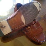 “VINTAGE” BEAUTIFUL & CLASSY “RUST” COLE HAAN BUCKLE FRINGE LOAFER SZ10(M) WOW