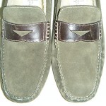 COLE HAAN Loden Green Suede DRIVING MOCS LOAFERS Shearling Lined MEN’S 8M EUC!