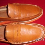 COLE HAAN Mens LunarGrand Penny Loafer Shoes Orange Leather  Size 9M – NWOB