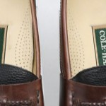 Mens shoes COLE HAAN black brown braided leather slip on tassel loafers sz 9.5 D