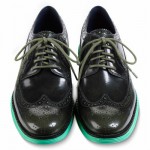 Mens Cole Haan  LunarGrand Long Wingtip Foliage/Deco Green