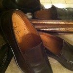 GORGEOUS MENS SLIP-ON COLE HAAN BROWN CASUAL DRESS SHOES SIZE 9.5