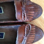 Bragano Cole Haan Pair of Mens Loafers Brown Colors Leather Shoes Italy Size 9.5