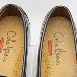 Mens shoes COLE HAAN Nike AIR black leather slip on tassel loafers sz 7 M