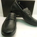 NEW COLE HAAN TUCKER BLACK PEBBLE GRAIN PENNY LOAFER CASUAL SHOES