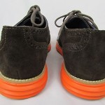 Cole Haan Nike Lunargrand Wingtip Dark Brown Orange Suede Shoes Size 8 M