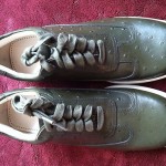 MENS COLE HAAN NIKE AIR CONNER OSTRICH PRINT LEATHER SHOES LACE GREEN 10.5 NEW