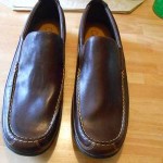 NEW Cole Haan Brown leather slip on loafers 14W MENS