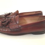 COLE HAAN Mens Pinch Tassel Loafers Shoe Mahogany Leather 7.5 D Nice EUC Italy