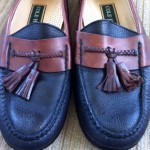 Men’s Cole Haan Two Tone Tassel Loafer Black Brown 11 D