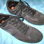 HUGO BOSS BROWN COMFORT SNEAKER SHOES  SIZE 11 D  45 EURO   LUX.!! EXCELLENT.!!