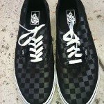 Vans authentic era checkerboard sneakers size 13 NWT black on black spicoli OTW