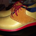 Cole Haan Lunargrand Saddle 8.5 Tan Red Lunarlon Flyknit