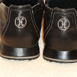 Men’s Cole Haan Black Leather w/Gray Top Stitching Comfort Slip-Ons Sz 8 1/2M