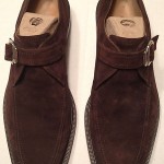 COLE HAAN Mens SUEDE LEATHER SHOE DRESS/CASUAL BUCKLE Sz.9M EUC