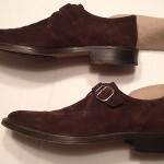 COLE HAAN Mens SUEDE LEATHER SHOE DRESS/CASUAL BUCKLE Sz.9M EUC