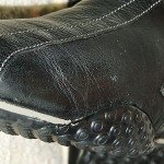 Men’s Cole Haan Black Leather w/Gray Top Stitching Comfort Slip-Ons Sz 8 1/2M