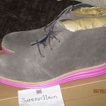 Brand New Cole Haan Lunargrand Chukka Grey Suede/Pink Size 11