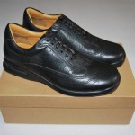 Mens COLE HAAN Air Conner Leather Lace Up Shoes Size 11 – Black/Black – NEW $198