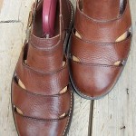 Cole Haan Mens Casual Dress Shoe Size 8.5D Brown Leather Slip On Sandal Loafer
