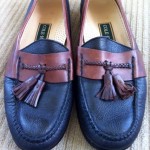 Men’s Cole Haan Two Tone Tassel Loafer Black Brown 11 D