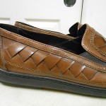 COLE HAAN BRAGANO BROWN WOVEN LEATHER DRIVING SHOES MENS 10 M