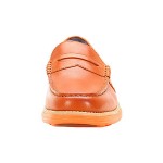 COLE HAAN Mens LunarGrand Penny Loafer Shoes Woodbury/Orange Leather