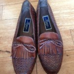Bragano Cole Haan Pair of Mens Loafers Brown Colors Leather Shoes Italy Size 9.5