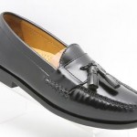 Mens shoes COLE HAAN Nike AIR black leather slip on tassel loafers sz 7 M