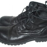 Men’s DIESEL Workmate II Classic Black Leather Ankle Boots Sz 10.5 / EU 44