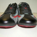 Mens Size 11 Hugo Boss Gray/Black/Red Oxford Sneakers