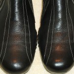 Men’s Cole Haan Black Leather w/Gray Top Stitching Comfort Slip-Ons Sz 8 1/2M
