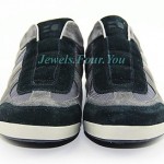 HUGO BOSS ORANGE LABEL SILVER NAVY SHOES SNEAKERS LEATHER & NYLON NEW SZ 9,5 42
