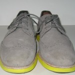 COLE HAAN LUNARGRAND WINGTIP OXFORD CHARCOAL YELLOW SUEDE SHOES 10.5 $248