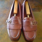 “VINTAGE” BEAUTIFUL & CLASSY “RUST” COLE HAAN BUCKLE FRINGE LOAFER SZ10(M) WOW
